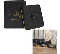 Cook Concept – Boîte à sucre en métal BT6810 – Hermétique, design moderne – 15x10 cm noir et doré
