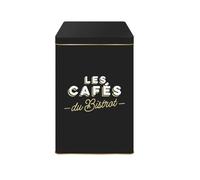 COOK CONCEPT Boîte en Métal Bistrot pour Café Rangement Noir Vert Beige | Métal, style bistrot, conservation café céréales, protection humidité, format 10,8 cm, noir vert beige, cuisine bureau
