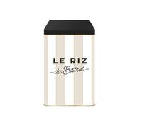 COOK CONCEPT - BT6826 Boîte Métal Bistrot pour Riz - Conçu pour Rangement Pratique - Protection Hermétique - Taille 10,8 x 18,4 x 10,8 cm - Couleurs Noir, Vert, Beige