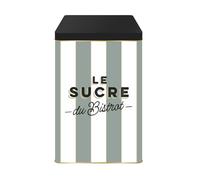 COOK CONCEPT Boîte en Métal Bistrot pour Sucre Hermétique Noir Vert Beige