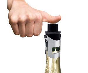COOK CONCEPT Bouchon à Champagne INOX Conservation 10 Jours Mémo-Dates | ABS inox silicone, bouchon à champagne, conserve arômes 10 jours, système mémo-dates, étanche, noir argent or