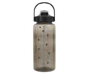 COOK CONCEPT Bouteille de Motivation 2 L Repères d'Hydratation Transparent | Contenance 2 L, repères d'hydratation, design moderne, sport et bureau, prise en main ergonomique, facile à nettoyer