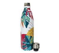 COOK CONCEPT Bouteille Isotherme 50 n INOX, Effet Simili Cuir, Marron | Bouteille isotherme 50 cier inox, effet simili cuir, maintien température, bouchon hermétique, nomade, marron