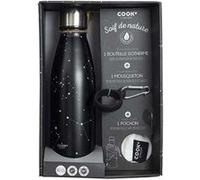 Cook Concept Bouteille isotherme réutilisable KA4970 – Acier inoxydable, 6h chaud/18h froid, Noir