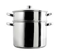 COOK CONCEPT Couscoussier en Métal Couvercle Verre 8 L Tous Feux Argent | Métal, 2 étages, couvercle en verre, contenance 8 L, tous feux dont induction, couscous plats vapeur, argent