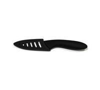 COOK CONCEPT Couteau en Céramique 7,5 cm Manche Soft avec Étui Noir | Céramique, lame 7,5 cm, manche soft ergonomique, étui de protection inclus, fruits légumes, entretien facile, noir
