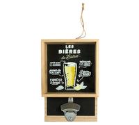 COOK CONCEPT Décapsuleur Mural avec Bac à Capsules en Bois 17,8 cm Beige | Bois, décapsuleur mural avec bac à capsules, 17,8x6,8x26 cm, ouvre-bouteilles, bar, beige