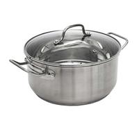 COOK CONCEPT Faitout en INOX Couvercle Verre 28 cm Tous Feux Argenté
