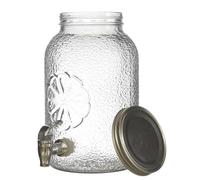 COOK CONCEPT Fontaine à Boissons en Verre 38 L Design Citron Transparent | Verre, fontaine à boissons, robinet, motif citron, réceptions, grande contenance, service élégant, transparent, 38 L
