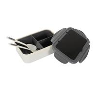COOK CONCEPT - KA0546, Lunch Box Unicolore Pratique avec Compartiments et Couverts Inclus, Idéale pour Repas à Emporter, Compacte et Durable, Vert, Taille Standard