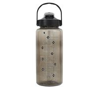 COOK CONCEPT - KA0660 Bouteille de Motivation 2L - Design Moderne avec Repères d'Hydratation - pour Sport et Bureau - Facile à Nettoyer - Noir Transparent