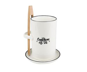 Cook Concept - Ka4598 - Pot À Cornichon avec Soucoupe et Pince Art de La Table Service de Table Accessoire de Service