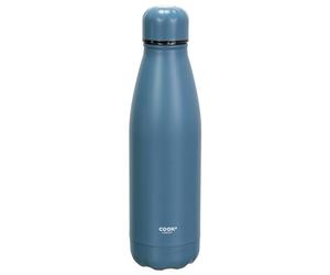 COOK CONCEPT - KA4640 Bouteille de Transport Inox 50 ouble Paroi Chaud/Froid, Design Épuré, Réutilisable, Idéale Boissons, Dimensions 25.8 x 7 x 25.8 cm, Bleu