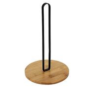 COOK CONCEPT- KA4747 - Support Essuie-Tout Bambou Métal Noir 16x27.4cm Maison et Bazar Ménage Entretien de la Cuisine