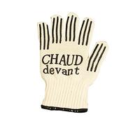 COOK CONCEPT - KB5458 Gant Anti-Chaleur en Coton et Silicone - Résistant jusqu'à 250°C - Picots Antidérapants - Lavable à la Main - Taille 26,7 x 16,5 x 1,8 cm - Couleur Rouge/Noir