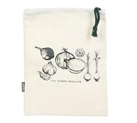 COOK CONCEPT - KB6039 - Sac de conservation réutilisable pour légumes - pratique et adapté - dimensions 22x28 cm - couleur ivoire-noir - Idée Cadeau - Polyvalence d'Utilisation