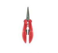 COOK CONCEPT - KD3246 Pince à Crustacés Ergonomique en INOX et PP - Conçu pour Déguster Fruits de Mer - Dimensions 17,80 x 5,50 x 2 cm - Couleur Rouge