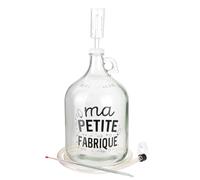 COOK CONCEPT Kit de Fabrication de Bière Maison Bonbonne en Verre | Verre, kit de fabrication de bière, bonbonne, bouchon percé, thermomètre, recette incluse, brassage maison, complet