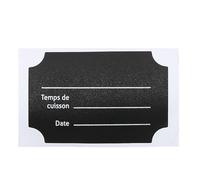 COOK CONCEPT Lot de 24 Étiquettes Auto-Adhésives pour Bocaux Noir et Blanc | Lot de 24, auto-adhésives, repositionnables, bocaux cuisine bureau, indiquer aliment date cuisson, design noir et blanc