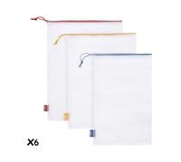 Cook concept Lot de 6 sacs réutilisables - Multicolore