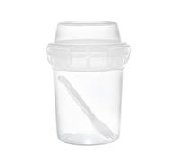 COOK CONCEPT Lunch Box Gobelet Double Compartiment 44 cl Transparent | Double compartiment, contenance 44 esign transparent, repas à emporter, travail école, matériaux résistants, nomade