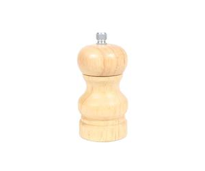 COOK CONCEPT Moulin Manuel Poivre et Sel en Bois Broyeur Céramique Beige | Bois, broyeur céramique réglable, contenance 70 ml, poivre sel épices, mouture précise, format D4,9 x H10 cm, beige