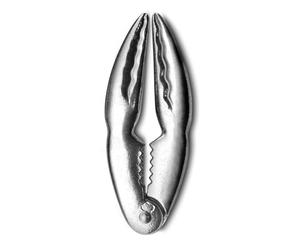 COOK CONCEPT Pince à Crustacés en INOX Ergonomique Fruits de Mer Grise | Acier inoxydable, pince à crustacés, forme pince de crabe, force de serrage optimale, prise confortable, fruits de mer, grise