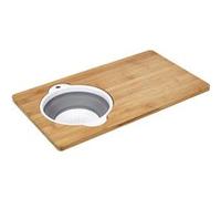 Cook Concept - Planche à découper en bambou avec passoire intégrée beige G