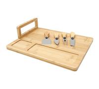 COOK CONCEPT Planche à Fromage en Bambou avec 4 Couteaux 36x28 cm Marron