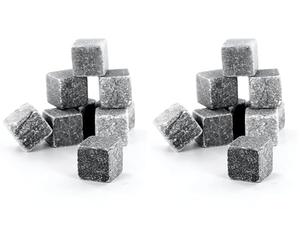 Cook Concept - SAVEUR ET Degustation - KV7101 - Pierre Glacon Reutilisable Whisky Boite De Rangement x9 Gris 2 x 2 x 2 cm (Lot de 2)