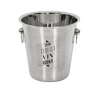 Cook Concept Seau à champagne KV7014 – Acier inoxydable, design pratique, 22,4x22,4x21 cm, Gris