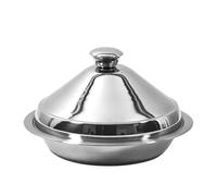 COOK CONCEPT Tajine en Acier Inoxydable 24 cm Tous Feux Induction Argent | Acier inoxydable, tajine, tous feux dont induction, four traditionnel, soupape vapeur, cuisson lente, notice incluse, argent