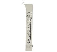 COOK CONCEPT - TX7227 - Sac à Pain en Toile pour Baguette - Pratique et Élégant - Conçu pour la Conservation - Dimensions 70x10 cm - Couleur Beige-Noir - Idée Cadeau