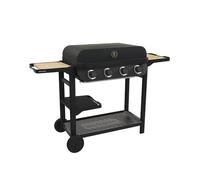 Cook'in Garden – Barbecue gaz – FLAVO 76 SC sur chariot – 4 brûleurs – Noir
