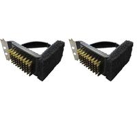 Cook’in Garden- Brosse de Nettoyage 3 en 1, Mousse + Cuivre + Racloir INOX, Idéale pour Barbecue et Plancha, Nettoie et Dégraisse en Profondeur (Lot de 2)