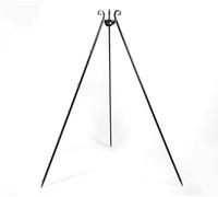 Cook King Barbecue suspendu trépied en acier avec chaîne | Noir | Pliable et fabriqué à la main en Europe | Pour brasero ou foyer ouvert | Hauteur 180 cm | Accessoires vendus séparément