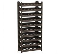 CookandSupply x TheWV Cave à Vin Plastique Modulaire Empilable, Casier Bouteilles Effet Cuir Martelé, 6 Bouteilles par Module, Étagère Range Bouteilles Gain de Place - Marron Corten, 60