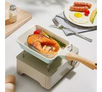 COOKER KING Tamagoyaki antiadhésif 18 x 13 cm, revêtement céramique titane, sans PTFE ni PFOA, compatible induction