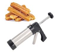 Cookie Press, en Acier Inoxydable Churro Maker Machine Churros Gun Kit avec Accessoires, Biscuits Kit de Décoration Outil de Boulange