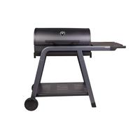Cook'in Garden - Barbecue à charbon TONINO 70 grille et plancha - Tablette | Grill et Plancha, Cuve & Capot en Acier, Surface de Cuisson XXL, Tablette latérale, Thermomètre Intégré