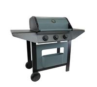 Cook'in Garden - Barbecue à gaz BURN 3B grille et plancha - Thermomètre | 3 Brûleurs, Fonction Grill et Plancha, Récupérateur de Graisse Amovible, Thermomètre Intégré, 10,5 kW, Idéal 10 Personnes