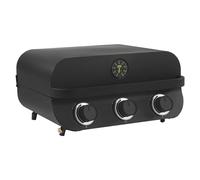 Cook'in Garden - Barbecue à gaz FLAVO 60 3 brûleurs - grille et plancha | Fonction Grill et Plancha, Capot avec Thermomètre, Cuve Acier, Allumage Facile, Idéal Terrasse Extérieur Jardin
