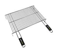 Cook'in Garden - Grille à pieds - 60 x 40 cm acier chromé - Barbecue | 2 Poignées, Résistante aux Flammes et Hautes Températures, Manche Soft Touch Pratique, Compatible Multi-Marques