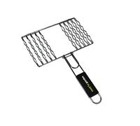 Cook'in Garden - Grille Barbecue Spéciale 8 Saucisses, 27×18 cm - Acier | Résistante aux Flammes et Hautes Températures, Manche Soft Touch Pratique, Compatible Multi-Marques
