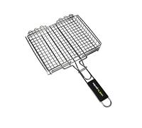 Cook'in Garden - Grille cage pour barbecue - 31 x 26 cm - Acier chromé | Résistante aux Flammes et Hautes Températures, Manche Soft Touch Pratique, Compatible Multi-Marques