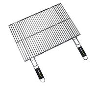 Cook'in Garden - Grille double pour barbecue - 60 x 40 cm - Acier chromé | Résistante aux Flammes et Hautes Températures, Manche Soft Touch, Extérieur, Compatible Multi-Marques