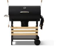 COOKING BOX Barbecue a charbon MIKE EVOLUTION - 115x66x106 cm - 2 grilles acier chromé - Surface de cuisson : 71x35 cm - Noir