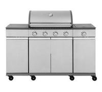 COOKING BOX Barbecue a gaz BRISBANE - Cuisine inox - 142x57x112 cm - Surface de cuisson : 70x42 cm - Gris G