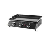 Plancha gaz Alma 3 feux - COOKING BOX BY FAVEX - Plaque acier émaillé - 3 brûleurs 7.2kW - Surface 61 x 34 cm - 8 convives - Noir