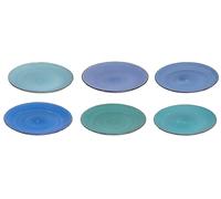 Cookinglife Delice | Assiettes Plates x6 | Céramique | 26.5 cm | bleu | Lave-vaisselle, Micro-ondes, Four
